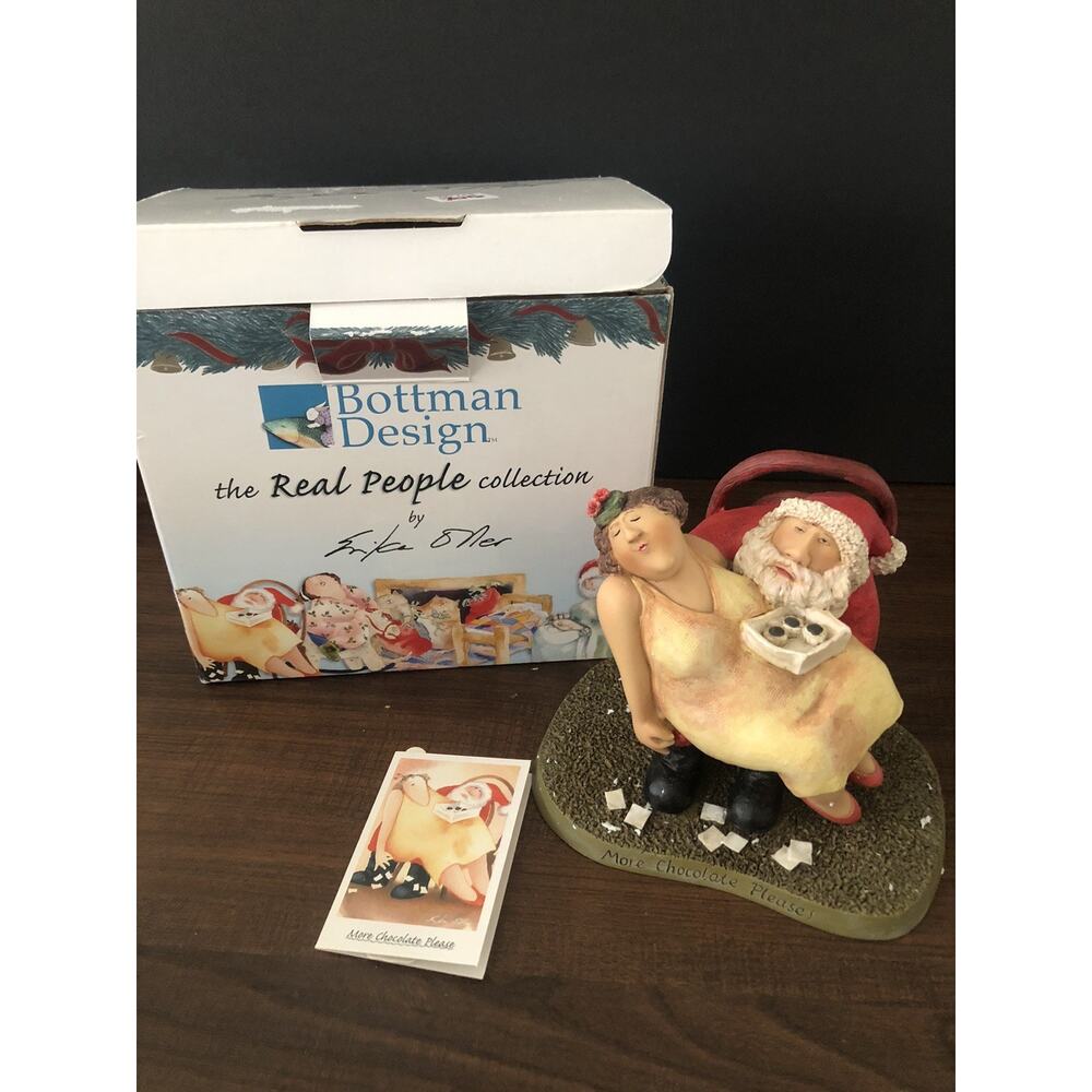 The Real People Collection More Chocolate Please Erika Oller Ornament 2002 Santa
